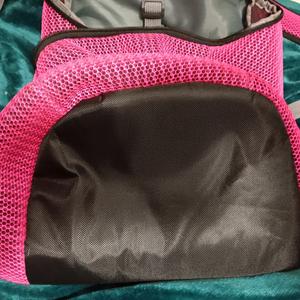 Pet Carrier Backpack - Pink and Black